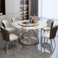 29.52''H Glam Round Dining Table Standard Sintered Stone Dining Table with Pedestal Base Clearhalo ' dining_table' 'Dining Tables & Seating' 'Dining Tables' 'furn' 'furn_dining_table' 'Furniture' 'furniture_dining_table' 'Kitchen & Dining Furniture' 'kitchen&dining_furn' 'kitchen' 'kitchen_dining_table' 1200x1200_36c063f2-2a7d-47d5-93c6-9c1b5aff880e