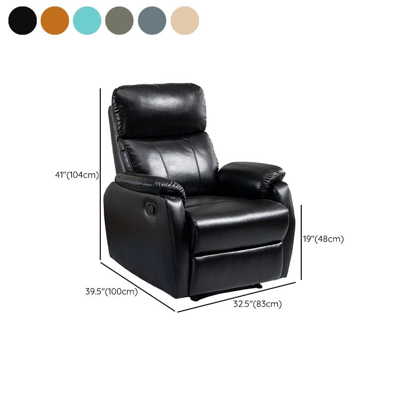 Contemporary Leather Recliner 32.7" Wide Standard Recliner with Footrest Clearhalo 'Chairs & Seating' 'furn' 'furn_recliners' 'Furniture' 'Living Room Furniture' 'Recliners' 1200x1200_36c0caa0-d009-403e-a2e6-5b393495cd8d