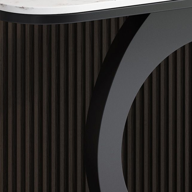 Half Moon Console Table with Pedestal Base for Hall Accent Table Clearhalo 'Console Tables' 'console_tables' 'Entry & Mudroom Furniture' 'furn' 'furn_console_tables' 'Furniture' 1200x1200_36c1405d-5150-4c21-a058-18776b73822a