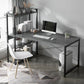Metal and Wood Writing Desk Contemporary Corner Bedroom Office Desk with Bookshelf Clearhalo 'furn' 'furn_office_desk' 'Furniture' 'Office Desks' 'Office Furniture' 'office_desk' 1200x1200_36c21bba-09d2-419f-995f-5e35ec8b390f