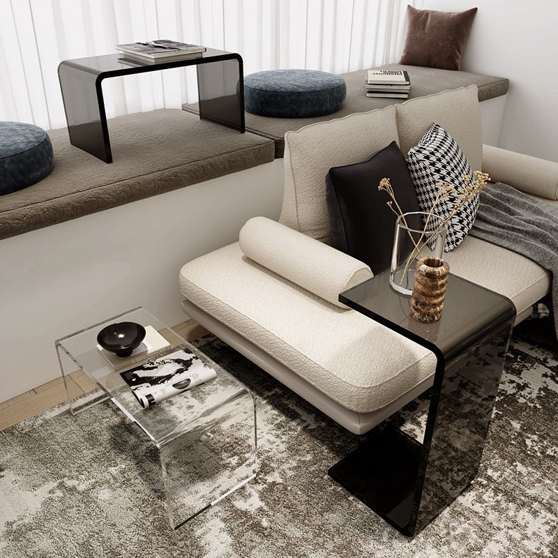 Abstract End Table Plastic Square Side Sofa Side Accent Table