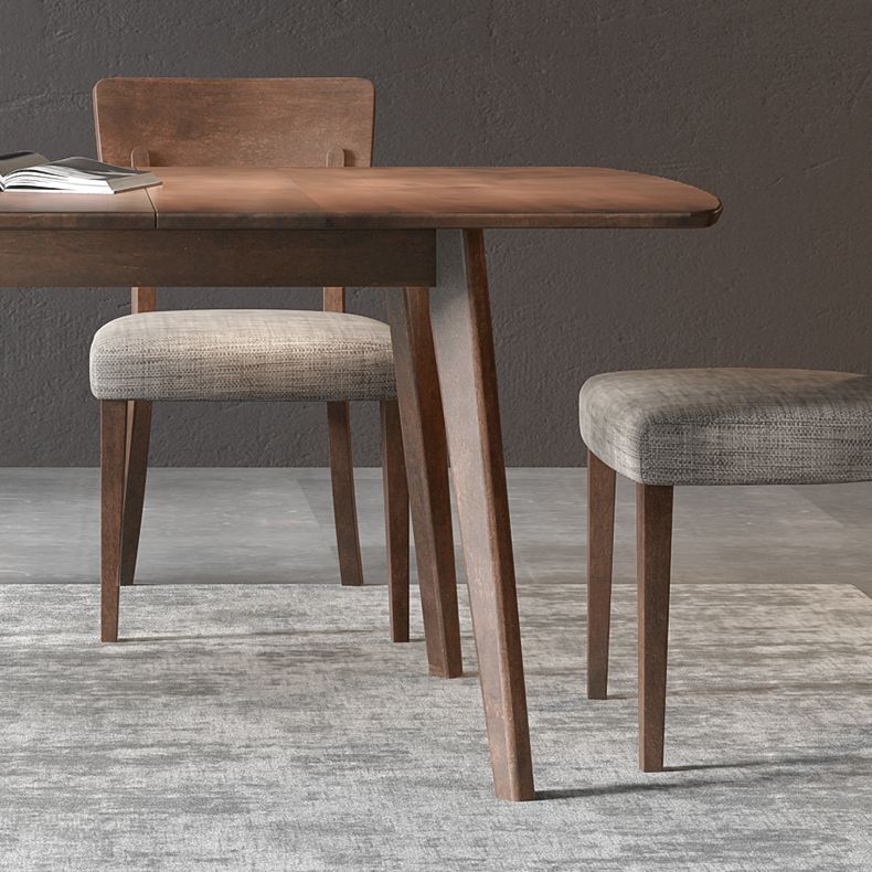 Uitbreidbare moderne beukenhouttafel voor restaurant rechthoekige eettafel met 4 poten