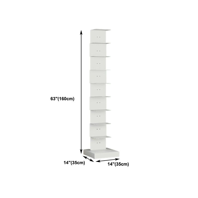Modern Steel Bookcase, White, Geometric Bookshelf for Any Room Clearhalo 'Bookcases' 'furn' 'furn_bookcases' 'Furniture' 'Office Furniture' 1200x1200_36c5ace4-f666-4a80-9e19-c9aee94b399e