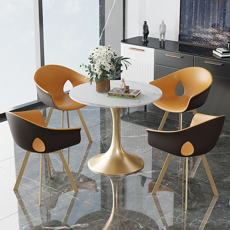 Round Tulip Base Luxury Dining Table White Tone Fixed Table with Sintered Stone Clearhalo ' dining_table' 'Dining Tables & Seating' 'Dining Tables' 'furn' 'furn_dining_table' 'Furniture' 'furniture_dining_table' 'Kitchen & Dining Furniture' 'kitchen&dining_furn' 'kitchen' 'kitchen_dining_table' 1200x1200_36c5d0a5-cf81-4971-a9d6-463abda940b8