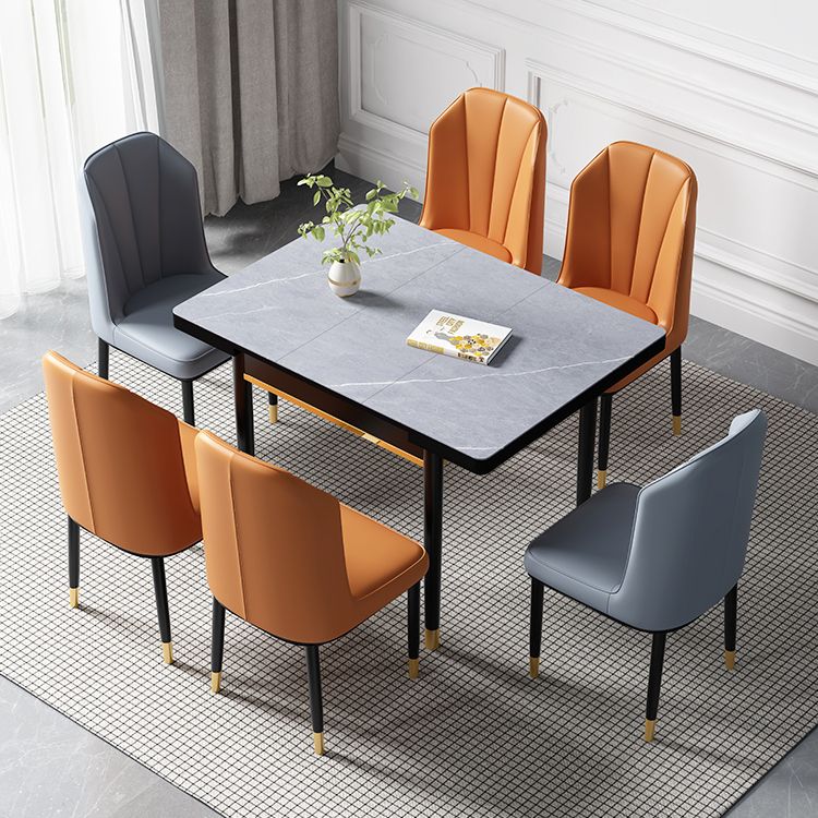 Industrial Style Stone 31.5''Dining Table Square 4 Legs Table for Dining Room Clearhalo ' dining_table' 'Dining Tables & Seating' 'Dining Tables' 'furn' 'furn_dining_table' 'Furniture' 'furniture_dining_table' 'Kitchen & Dining Furniture' 'kitchen&dining_furn' 'kitchen' 'kitchen_dining_table' 1200x1200_36c63787-0e1f-464f-a9b5-e6ca163cd707