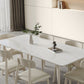 Mesa de comedor de cocina contemporánea, mesa de comedor rectangular de 4 patas