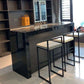 Metal Low Back Bar Stool Modern Indoor Counter Stool with Upholstered