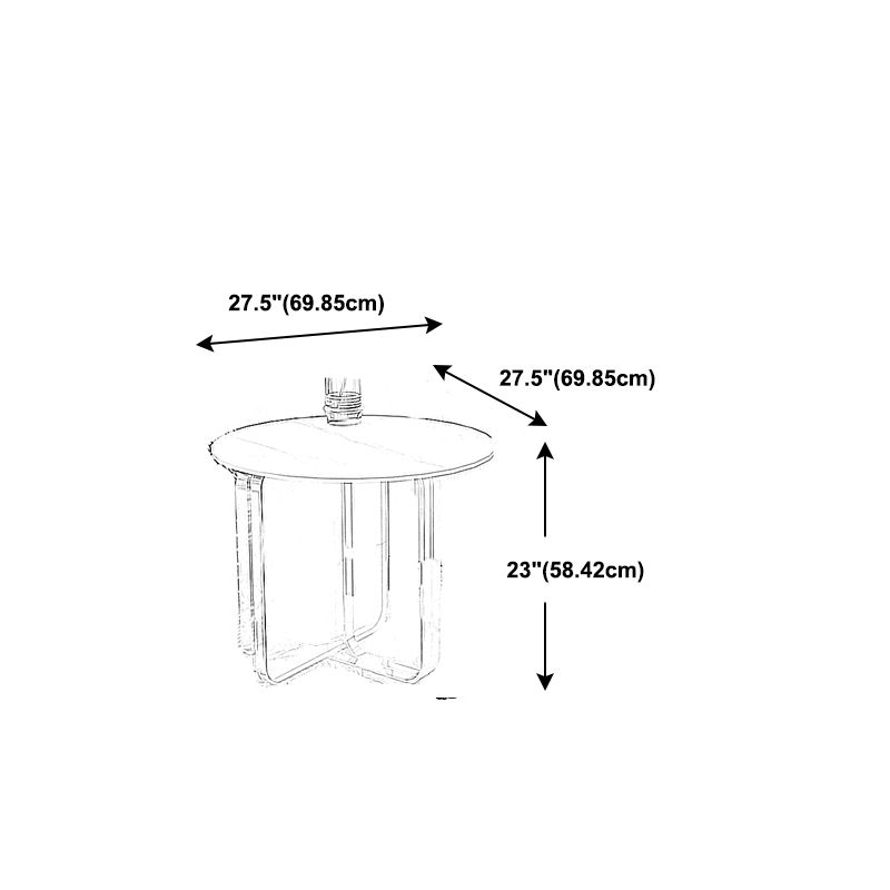 Contemporary Gold Metal Sofa Side Accent Table with Sintered Stone Top Clearhalo 'Coffee & Accent Tables' 'End & Side Tables' 'end_side_table' 'end_side_tables' 'furn' 'furn_end_side_tables' 'Furniture' 'furniture_end_side_table' 'Living Room Furniture' 1200x1200_36c95fef-74a8-44cf-bc9f-bda26d35d498