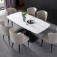 Traditional Luxury Rectangle Dining Table Sintered Stone Table with Pedestal Base Clearhalo ' dining_table' 'Dining Tables & Seating' 'Dining Tables' 'furn' 'furn_dining_table' 'Furniture' 'furniture_dining_table' 'Kitchen & Dining Furniture' 'kitchen&dining_furn' 'kitchen' 'kitchen_dining_table' 1200x1200_36ca2716-d9a6-404e-bde0-00be717f889b