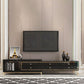 Glam – console sur pied en verre, tiroirs inclus, console multimédia avec pieds