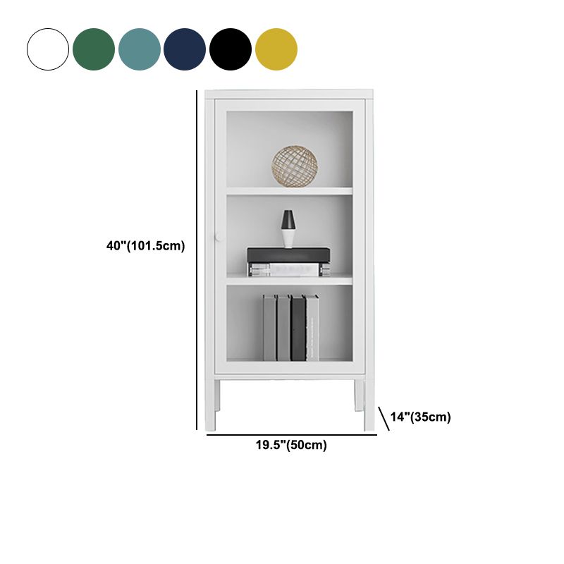 Libreria in metallo contemporaneo con porte, libreria per qualsiasi stanza