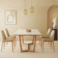 Industrial Dining Room Table Rectangle Stone Dining Site Table in White Clearhalo 'Dining Tables & Seating' 'Dining Tables' 'dining_table' 'furn' 'furn_dining_table' 'Furniture' 'Kitchen & Dining Furniture' 1200x1200_36cb6863-115c-4cbd-a34d-a5e97979b4e2