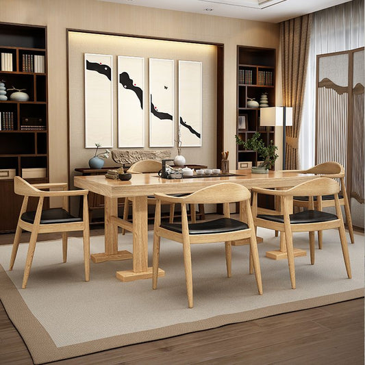 Traditional Style Ash Wood Chair Open Back Arm Kitchen Dining Chairs Set Clearhalo ' kitchen&dining_furn' 'Dining Chairs' 'Dining Tables & Seating' 'dining_chair' 'furn' 'furn_dining_chair' 'Furniture' 'furniture_dining_chair' 'Kitchen & Dining Furniture' 'kitchen' 1200x1200_36cbb633-652d-47df-b34b-868ffb693d33