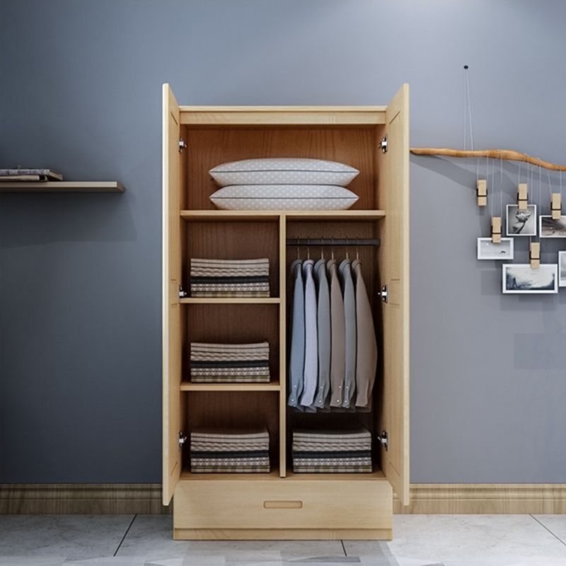 Modern Solid Wood Wardrobe Cabinet Bedroom Armoire with Doors Clearhalo 'Armoires & Wardrobes' 'armoires_wardrobes' 'Bedroom Furniture' 'furn' 'furn_armoires_wardrobes' 'Furniture' 1200x1200_36cd36f3-e835-48ad-875d-ccb05726960f