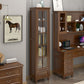 Mid-Century Modern Pine Storage Cabinet Solid Wood Brown Storage Cabinet with Drawer Clearhalo 'Cabinets & Chests' 'cabinets_chests' 'furn' 'furn_cabinets_chests' 'Furniture' 'Living Room Furniture' 1200x1200_36cd374e-09a4-4428-87ef-9d4f0505b7d5