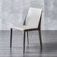 Minimalist Style Leather Dining Side Chair Solid Back Dining Chairs for Home