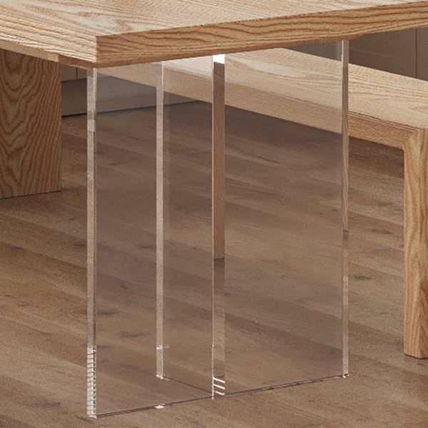 Table à manger de style simplicité Table en bois massif naturel pour la cuisine à la maison