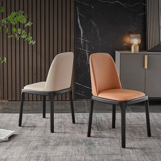 Modern Style Armless Dining Chair Parsons Chair with Wooden Legs for Kitchen Clearhalo ' kitchen&dining_furn' 'Dining Chairs' 'Dining Tables & Seating' 'dining_chair' 'furn' 'furn_dining_chair' 'Furniture' 'furniture_dining_chair' 'Kitchen & Dining Furniture' 'kitchen' 1200x1200_36cf015d-358e-45d3-b830-6c9c5072e3f3