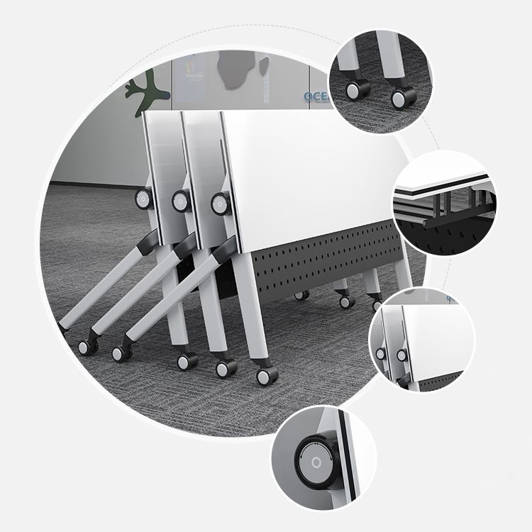 Contemporary Manufactured Wood Office Desk Rectangle Desk with Wheels Clearhalo 'furn' 'furn_office_desk' 'Furniture' 'Office Desks' 'Office Furniture' 'office_desk' 1200x1200_36cf55df-9b1d-4461-a3e4-41efa30f7cc3