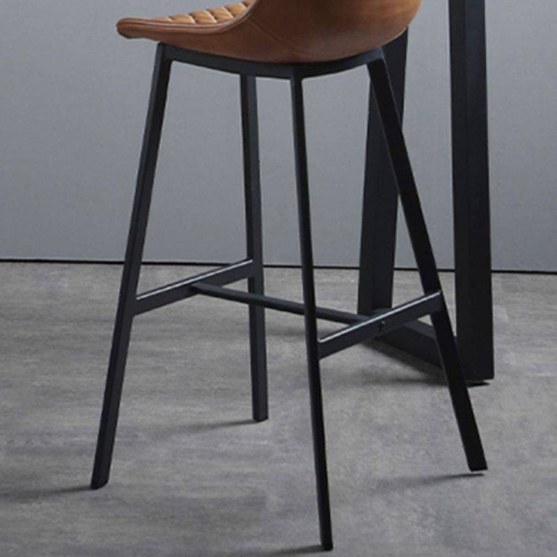Living Room Leather Counter Chair Bucket Industrial Footrest Counter Bar Stool Clearhalo 'Bar Furniture' 'Bar Stools' 'bar_stools' 'furn' 'furn_bar_stools' 'Furniture' 'Kitchen & Dining Furniture' 1200x1200_36d0d46d-5468-49d6-85c2-5793e3858ce1