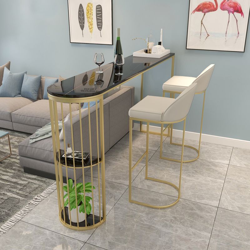 Marble Pub Table with Specialty Table Top Double Pedestal Table- 41.3" H Clearhalo 'Bar Furniture' 'Bar Tables' 'bar_tables' 'furn' 'furn_bar_tables' 'Furniture' 'furniture_bar_tables' 'Kitchen & Dining Furniture' 1200x1200_36d28946-a8da-4ac3-a9f5-012330caf165