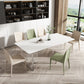 Modern 1/4/5/7 Pieces Dining Set Sintered Stone Dining Table Set with Leather Chairs Clearhalo 'Dining Room Sets' 'Dining Tables & Seating' 'dining_room_set' 'furn' 'furn_dining_room_set' 'Furniture' 'furniture_dining_room_set' 'Kitchen & Dining Furniture' 'kitchen&dining_furn' 'kitchen' 1200x1200_36d2f4e8-d524-4177-88a4-0f95fb708dd7