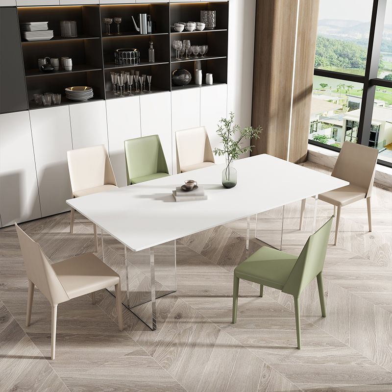 Modern 1/4/5/7 Pieces Dining Set Sintered Stone Dining Table Set with Leather Chairs Clearhalo 'Dining Room Sets' 'Dining Tables & Seating' 'dining_room_set' 'furn' 'furn_dining_room_set' 'Furniture' 'furniture_dining_room_set' 'Kitchen & Dining Furniture' 'kitchen&dining_furn' 'kitchen' 1200x1200_36d2f4e8-d524-4177-88a4-0f95fb708dd7
