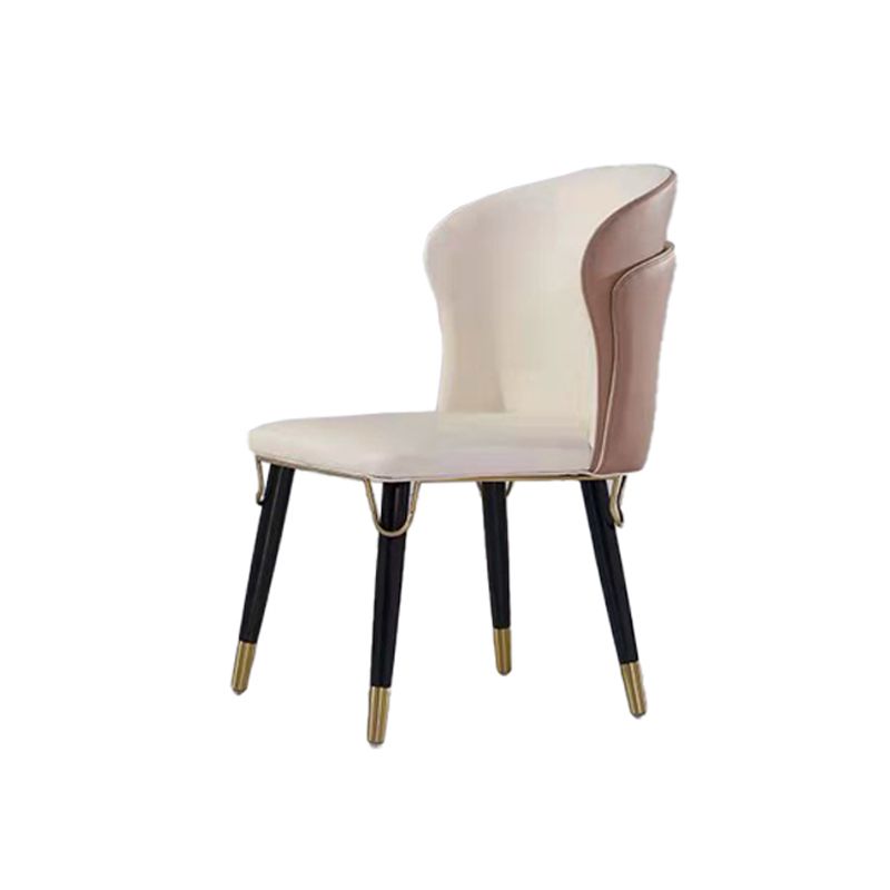 Scandinavian Armless Solid Back Chairs Leather Dining Chairs for Kitchen Clearhalo ' kitchen&dining_furn' 'Dining Chairs' 'Dining Tables & Seating' 'dining_chair' 'furn' 'furn_dining_chair' 'Furniture' 'furniture_dining_chair' 'Kitchen & Dining Furniture' 'kitchen' 1200x1200_36d3e91c-685a-4db5-84a5-fff598fa56d0