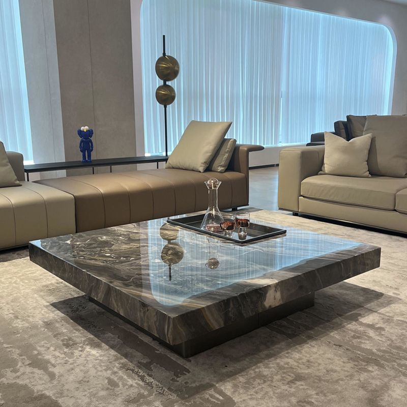 11"H Contemporary Coffee Table Black Slate Coffee Cocktail Table Clearhalo 'Coffee & Accent Tables' 'Coffee Tables' 'coffee_tables' 'furn' 'furn_coffee_tables' 'Furniture' 'Living Room Furniture' 1200x1200_36d5c36f-7243-4698-a134-ecfb9f015ae1