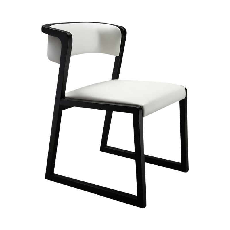 Open Back Side Chair Industrial Style PU Leather Dining Chairs for Home Clearhalo 'Dining Chairs' 'Dining Tables & Seating' 'dining_chair' 'furn' 'furn_dining_chair' 'Furniture' 'Kitchen & Dining Furniture' 1200x1200_36d6a4dd-4cb5-423f-984e-f63d8de7dddb