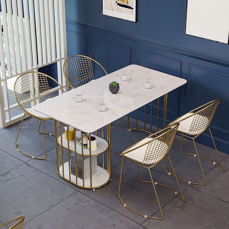 Nordic 1/2/4/5 Pieces Dining Set Rectangle Stone Dining Table for Dining Room Clearhalo 'Dining Room Sets' 'Dining Tables & Seating' 'dining_room_set' 'furn' 'furn_dining_room_set' 'Furniture' 'Kitchen & Dining Furniture' 1200x1200_36d707c9-f95e-44d7-beff-d46c912d7a3a
