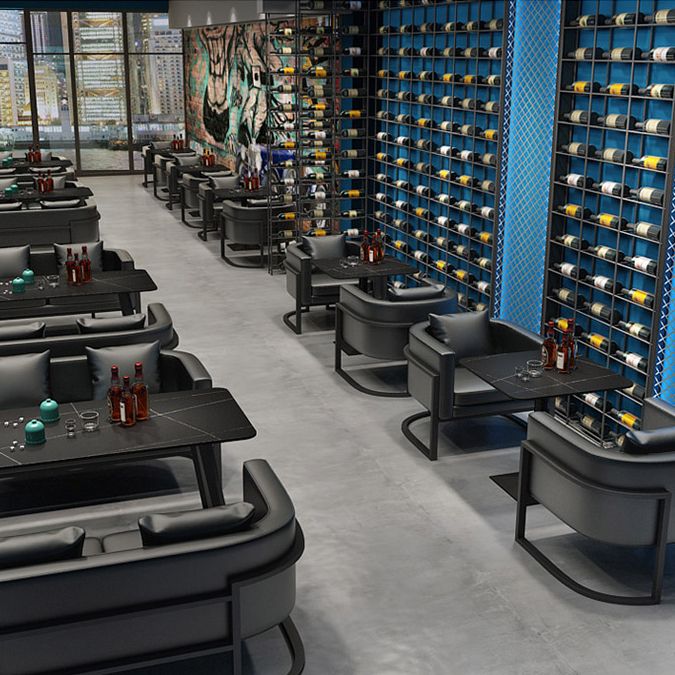 Industrial Style Sintered Stone Dinner Room Kitchen Table Black Metal Base Table for Dinning Room Clearhalo ' dining_table' 'Dining Tables & Seating' 'Dining Tables' 'furn' 'furn_dining_table' 'Furniture' 'furniture_dining_table' 'Kitchen & Dining Furniture' 'kitchen&dining_furn' 'kitchen' 'kitchen_dining_table' 1200x1200_36d8adeb-bf8c-41ce-a5fe-c7a25977e4c4