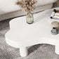 Table de cocktail à 3 pieds, table basse simple nordique en bois massif de forme libre