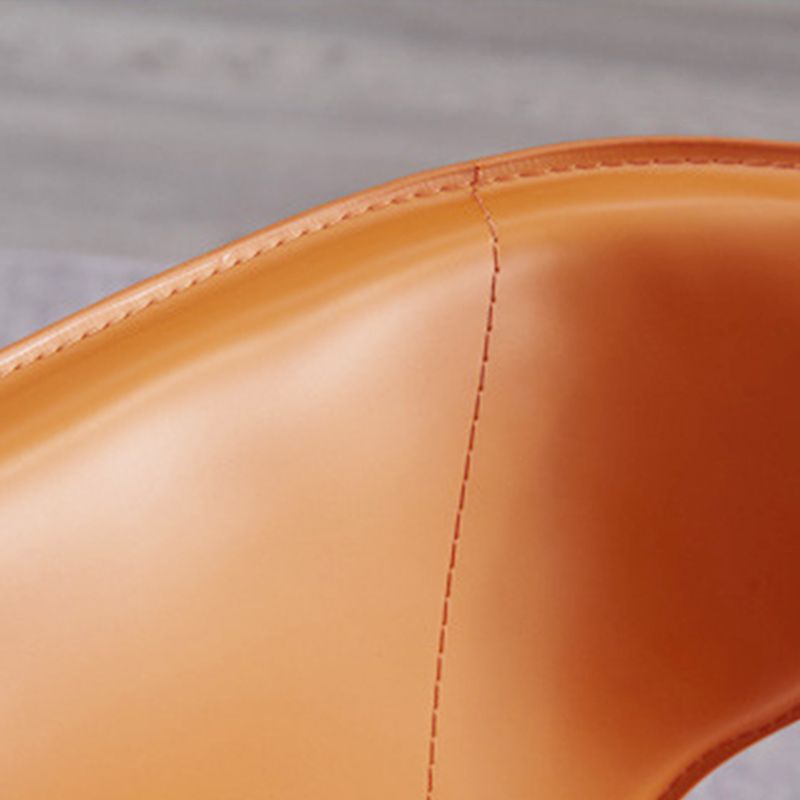 Faux Leather Kitchen Armless Chair Wingback Side Chair in Orange Clearhalo 'Dining Chairs' 'Dining Tables & Seating' 'dining_chair' 'furn' 'furn_dining_chair' 'Furniture' 'Kitchen & Dining Furniture' 1200x1200_36da90d9-c875-4a01-8dd9-50877b470af4