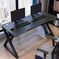 Ergonomic Home Computer Desk Trestle Gaming Desk with Metal Legs Clearhalo 'furn' 'furn_office_desk' 'Furniture' 'Office Desks' 'Office Furniture' 'office_desk' 1200x1200_36db539f-75f3-42cc-9d55-ad2da3bc9c00