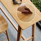 Set da tavolo moderno da pub rettangolare, tavolo da bancone in legno da 1/2/4 pezzi con sgabelli senza schienale