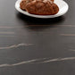 Black Stone Top Dining Table Contemporary Dining Table with Pedestal Base