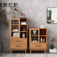 Modern Style Closed Back Bookshelf Wooden Bookcase with Drawer Storage
