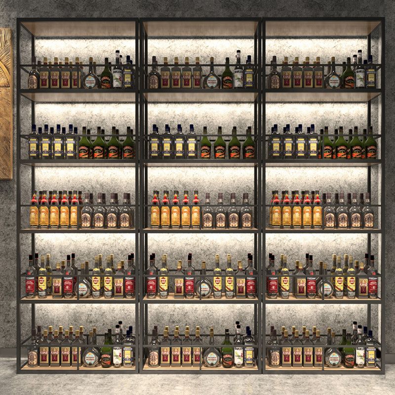 Metal Floor Bottle Wine Rack Contemporary Black Wine Holder Rack Clearhalo 'furn' 'furn_wine_racks' 'Furniture' 'Kitchen & Dining Furniture' 'Wine Racks' 'wine_racks' 1200x1200_36e0813f-cf60-41e1-b36a-9cecf1b3a46b