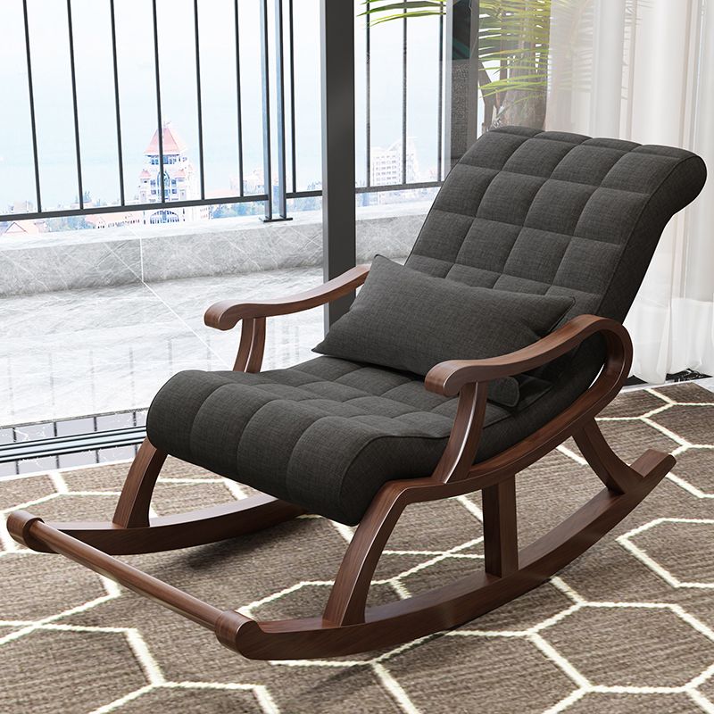 26.37 "L x 49.21" W x 35.03 "H Accent stoel Solid Wood Lounge Chair