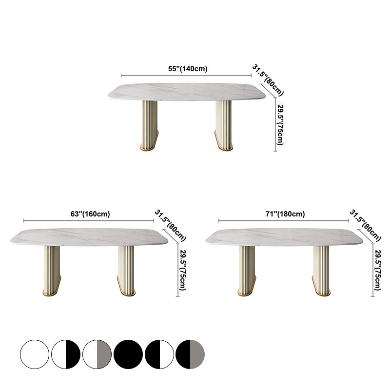 Metal Modern Rectangle Dining Table Sintered Stone Table for Kitchen and Dining Room Clearhalo ' dining_table' 'Dining Tables & Seating' 'Dining Tables' 'furn' 'furn_dining_table' 'Furniture' 'furniture_dining_table' 'Kitchen & Dining Furniture' 'kitchen&dining_furn' 'kitchen' 'kitchen_dining_table' 1200x1200_36e2a832-6dfa-462c-a188-f421fce30b9b