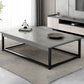 Modern Style Cocktail Table Artificial Wood Tabletop Iron Rectangular Coffee Table