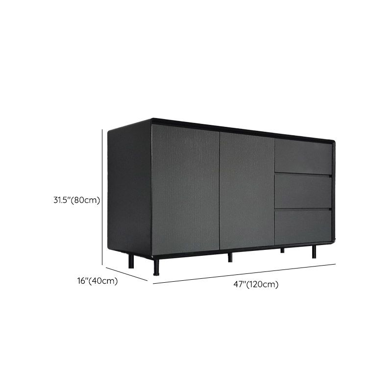 Tavolo da buffet in legno Scheda laterale in stile contemporaneo con armadi e cassetti