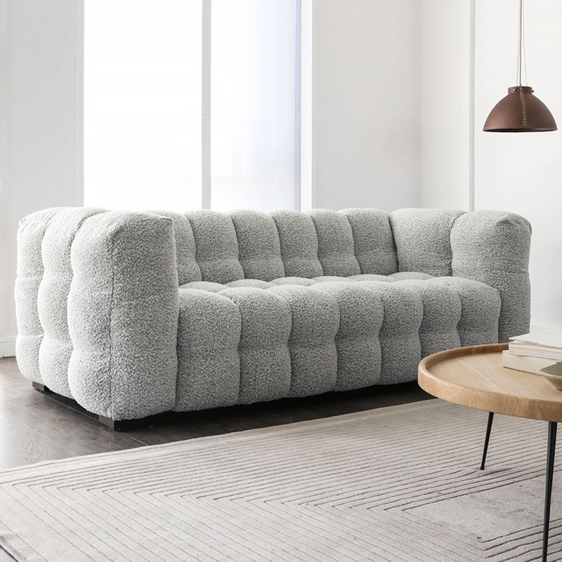 Contemporary Wooden Standard  Sofa Tuxedo Arm Tight Back Sofa