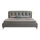 Contemporary Grey Standard Bed with Upholstered Headboard in Solid Wood Clearhalo 'Bedroom Furniture' 'Beds' 'furn' 'furn_beds' 'Furniture' 1200x1200_36e4199e-d0b4-490a-a5ec-6acc2aa5e92b