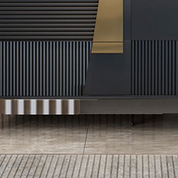 Table buffet en bois serveur de style glam avec serveur de restauration et tiroirs