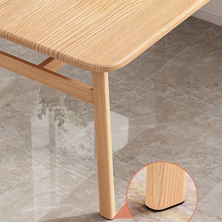 Contemporary Light Brown MDF Top Dining Set Rectangle Shape Kitchen Dining Set with 4 Legs Base Clearhalo 'Dining Room Sets' 'Dining Tables & Seating' 'dining_room_set' 'furn' 'furn_dining_room_set' 'Furniture' 'furniture_dining_room_set' 'Kitchen & Dining Furniture' 'kitchen&dining_furn' 'kitchen' 1200x1200_36e86a3a-32b5-4abc-b985-a3f8053c5306