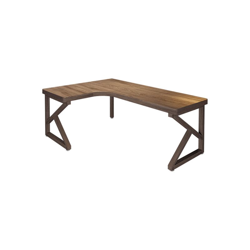 Mesa de oficina de escritura de madera de estilo moderno con 3 leges en marrón