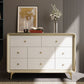 Classic Glam Horizontal Double Dresser Rubber Wood Storage Chest Dresser for Bedroom Clearhalo 'Bedroom Furniture' 'Dressers & Chests' 'dressers_chests' 'furn' 'furn_dressers_chests' 'Furniture' 1200x1200_36e9d7b6-c32f-4420-b8ff-a789e34179a9