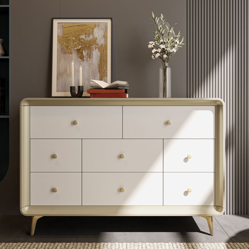 Classic Glam Horizontal Double Dresser Rubber Wood Storage Chest Dresser for Bedroom Clearhalo 'Bedroom Furniture' 'Dressers & Chests' 'dressers_chests' 'furn' 'furn_dressers_chests' 'Furniture' 1200x1200_36e9d7b6-c32f-4420-b8ff-a789e34179a9